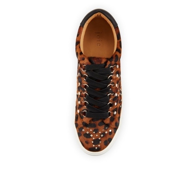 Joie 'Handan' Leopard-Print Calf-Hair Platform Sneakers - Picture 3 of 3